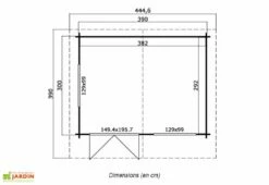 Abri De Jardin En Bois D’Épicéa Brut Norderney 2 (11 M²) -MON AMENAGEMENT JARDIN Soldes abri jardin bois epicea brut norderney 2 11 m 2