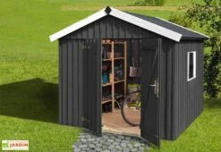 Abri De Jardin En Bois D’Épicéa Traité 349 T3 Anthracite – 5,9 M²