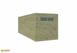 Abri De Jardin En Bois D’épicéa Traité + Extension Qube 12 M² -MON AMENAGEMENT JARDIN Soldes abri jardin bois epicea traite qube 12m2 2