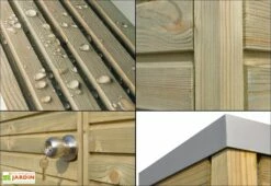 Abri De Jardin En Bois D’épicéa Traité + Extension Qube 12 M² -MON AMENAGEMENT JARDIN Soldes abri jardin bois epicea traite qube 12m2