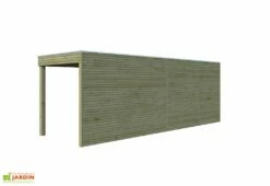 Abri De Jardin En Bois D’épicéa Traité + Extension Qube 12 M² -MON AMENAGEMENT JARDIN Soldes abri jardin bois epicea traite qube 12m2 3