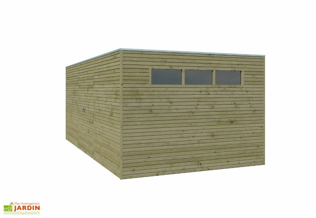 Abri De Jardin En Bois D’épicéa Traité Qube 15 M² 4 Abri De Jardin En Bois D’épicéa Traité Qube 15 M² – Image 2