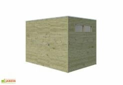Abri De Jardin En Bois D’épicéa Traité Qube 6,3 M² -MON AMENAGEMENT JARDIN Soldes abri jardin bois epicea traite qube 6m2 2