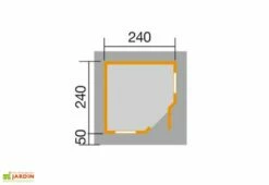 Abri Design Fides 1 (Plusieurs Tailles) 28mm -MON AMENAGEMENT JARDIN Soldes abri jardin bois fides 240