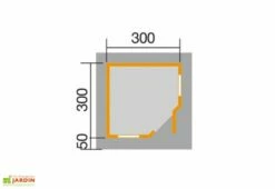 Abri Design Fides 1 (Plusieurs Tailles) 28mm -MON AMENAGEMENT JARDIN Soldes abri jardin bois fides 300 1