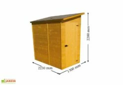 Abri De Jardin Adossé En Bois 16 Mm - 223 X 130 X 220 Cm -MON AMENAGEMENT JARDIN Soldes abri jardin bois massif 16mm petit 1