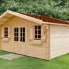 Abri De Jardin Bois Murier (498x398x277) 44 Mm -MON AMENAGEMENT JARDIN Soldes abri jardin bois murier pavier 2 1