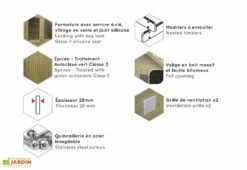 Abri De Jardin En Bois Traité Nicia Modern – 4,9 M² 7 Abri De Jardin En Bois Traité Nicia Modern – 4,9 M² -MON AMENAGEMENT JARDIN Soldes abri jardin bois nicia modern caract