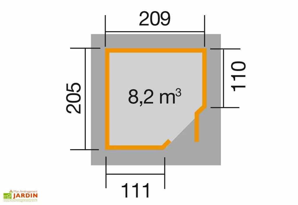Abri Jardin Bois D'Angle Quinta 21mm (209x205) 5 Abri Jardin Bois D'Angle Quinta 21mm (209x205) – Image 3