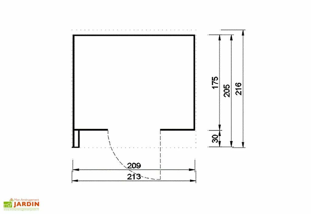 Abri De Jardin En Bois Riva 4,3 M² (2 Coloris) 7 Abri De Jardin En Bois Riva 4,3 M² (2 Coloris) – Image 5