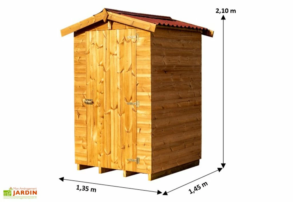 Abri De Jardin En Bois Traité THT Avec Plancher 2,5 M² 6 Abri De Jardin En Bois Traité THT Avec Plancher 2,5 M² – Image 4