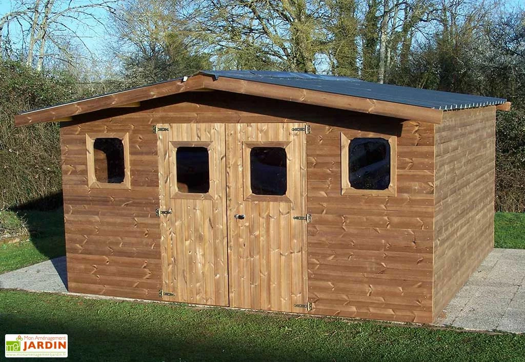 Abri De Jardin En Bois D’épicéa Traité Toit Bac Acier Thermabri – 12 M² 3 Abri De Jardin En Bois D’épicéa Traité Toit Bac Acier Thermabri – 12 M²