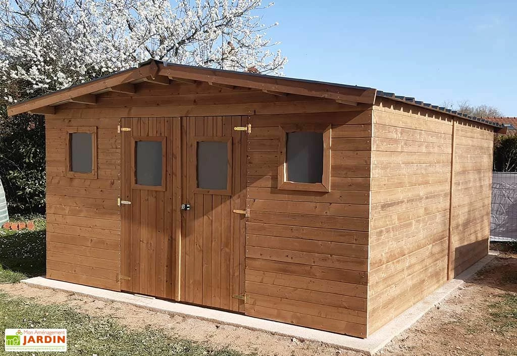 Abri De Jardin En Bois D’épicéa Traité Toit Bac Acier Thermabri – 20 M² 3 Abri De Jardin En Bois D’épicéa Traité Toit Bac Acier Thermabri – 20 M²