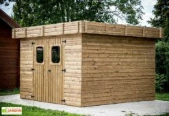 Abri De Jardin En Bois D’épicéa Traité Toit Bac Acier Thalasso – 9 M²
