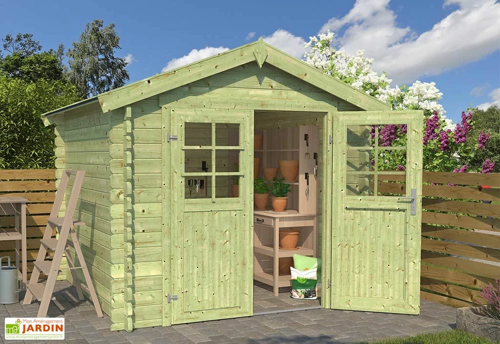 Abri De Jardin En Bois D’épicéa Traité Anny – 5,85 M² 3 Abri De Jardin En Bois D’épicéa Traité Anny – 5,85 M²