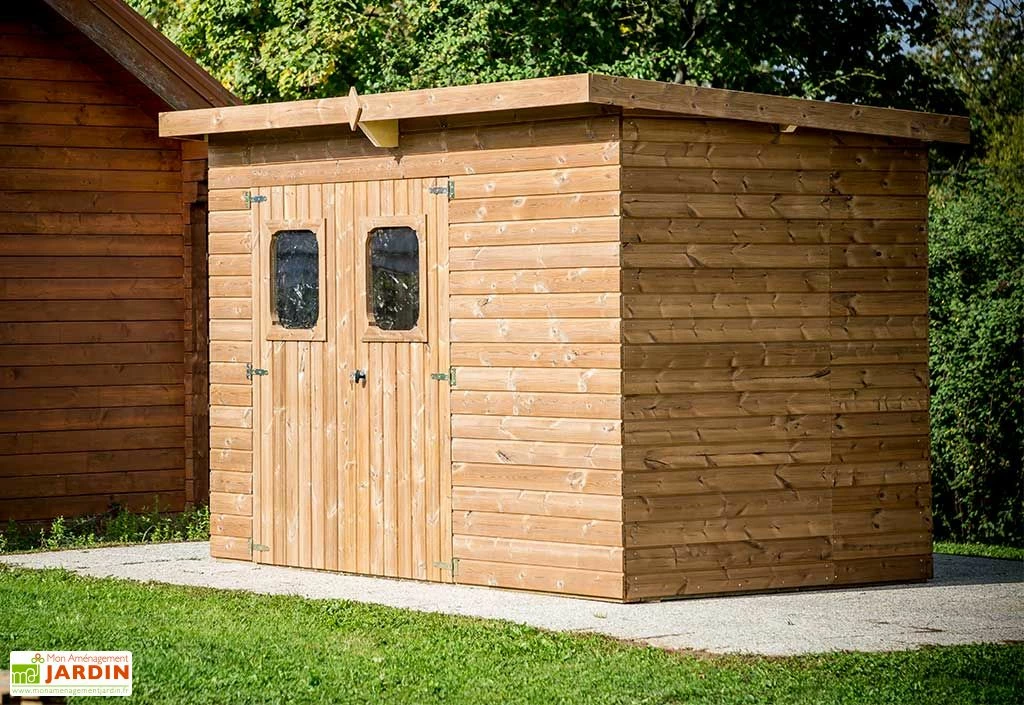 Abri De Jardin En Bois D’épicéa Traité Toit Bac Acier Theora – 5,69 M² 3 Abri De Jardin En Bois D’épicéa Traité Toit Bac Acier Theora – 5,69 M²