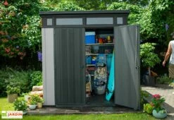 Keter Abri De Jardin PVC Brossium Monopente 77 (216 X 216) -MON AMENAGEMENT JARDIN Soldes abri jardin brossium keter polypropylene 4m