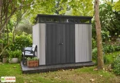 Keter Abri De Jardin PVC Brossium 97 Avec Toit En Monopente -MON AMENAGEMENT JARDIN Soldes abri jardin brossium keter polypropylene 6m