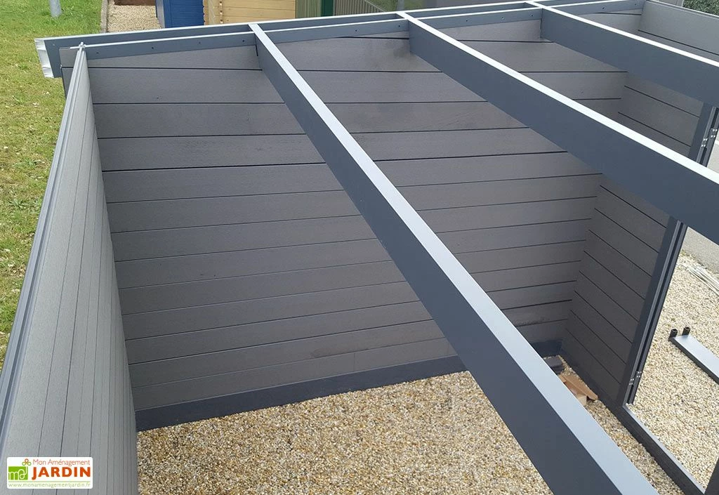 Abri De Jardin Composite Toit Plat + Auvent – Actual 6 X 3 M Gris Anthracite 7 Abri De Jardin Composite Toit Plat + Auvent – Actual 6 X 3 M Gris Anthracite – Image 5