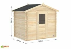 Abri De Jardin En Bois D’épicéa Brut Juno – 4,9 M² -MON AMENAGEMENT JARDIN Soldes abri jardin dimensions 4 9 m