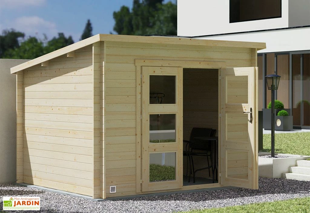 Abri De Jardin En Bois D'épicéa De 7,4 M² Ep. 28 Mm – Juno 4 Abri De Jardin En Bois D'épicéa De 7,4 M² Ep. 28 Mm – Juno – Image 2