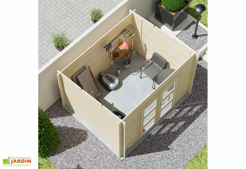 Abri De Jardin En Bois D'épicéa De 7,4 M² Ep. 28 Mm – Juno 5 Abri De Jardin En Bois D'épicéa De 7,4 M² Ep. 28 Mm – Juno – Image 3