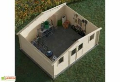 Abri De Jardin En Bois D'épicéa De 19,8 M² Ep. 28 Mm - Juno -MON AMENAGEMENT JARDIN Soldes abri jardin forest style nyassa 3