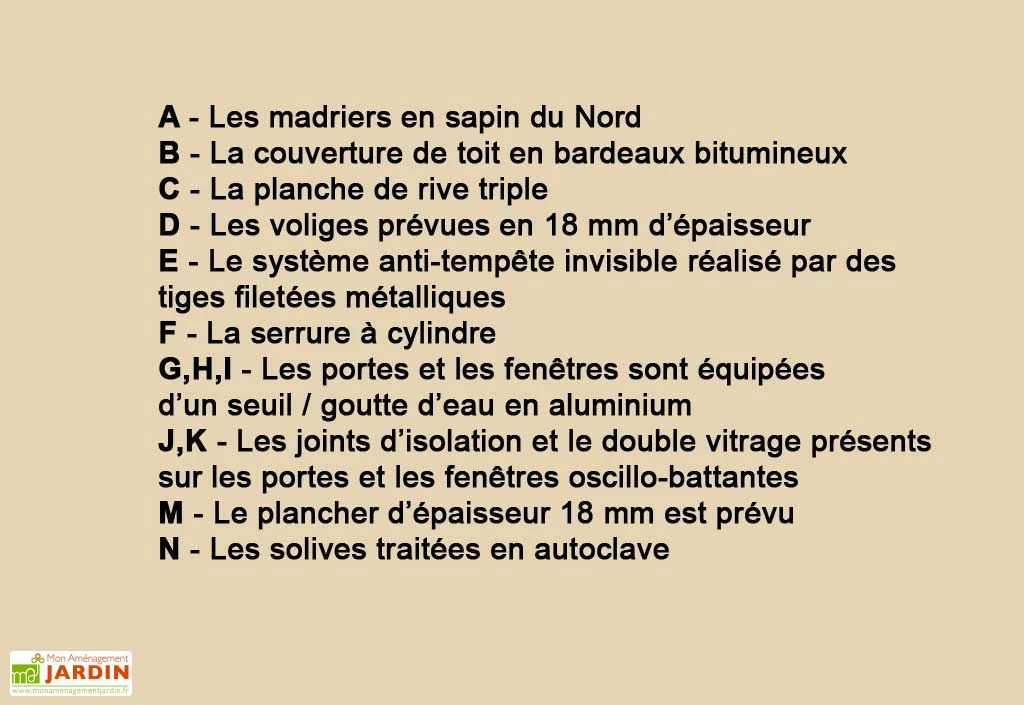 Abri De Jardin Bois Pavier (498x398x277) 34 Mm 5 Abri De Jardin Bois Pavier (498x398x277) 34 Mm – Image 3