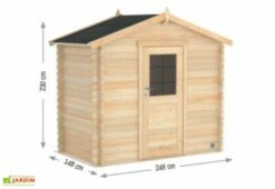 Abri De Jardin En Bois D’épicéa Brut Juno – 3,7 M² -MON AMENAGEMENT JARDIN Soldes abri jardin juno dimensions