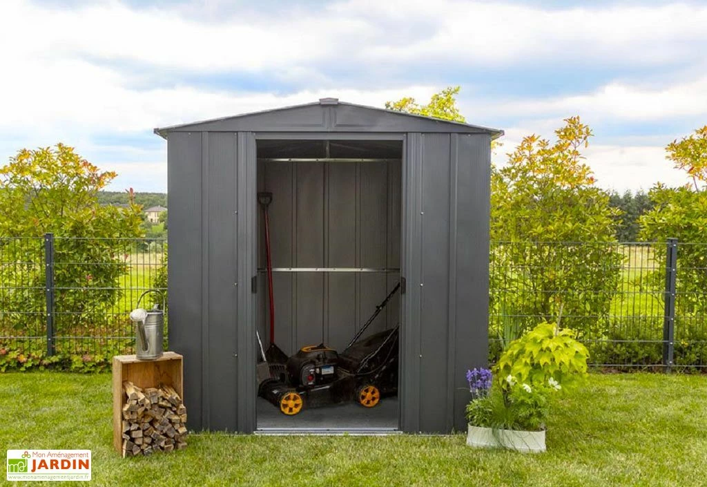 Abri De Jardin En Métal Gris Spacemaker Acier Galvanisé – 3 M² 4 Abri De Jardin En Métal Gris Spacemaker Acier Galvanisé – 3 M² – Image 2