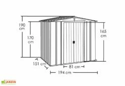 Abri De Jardin En Métal Gris Spacemaker Acier Galvanisé – 3 M² 11 Abri De Jardin En Métal Gris Spacemaker Acier Galvanisé – 3 M² -MON AMENAGEMENT JARDIN Soldes abri jardin metal acier galvanise spacemaker 65 2
