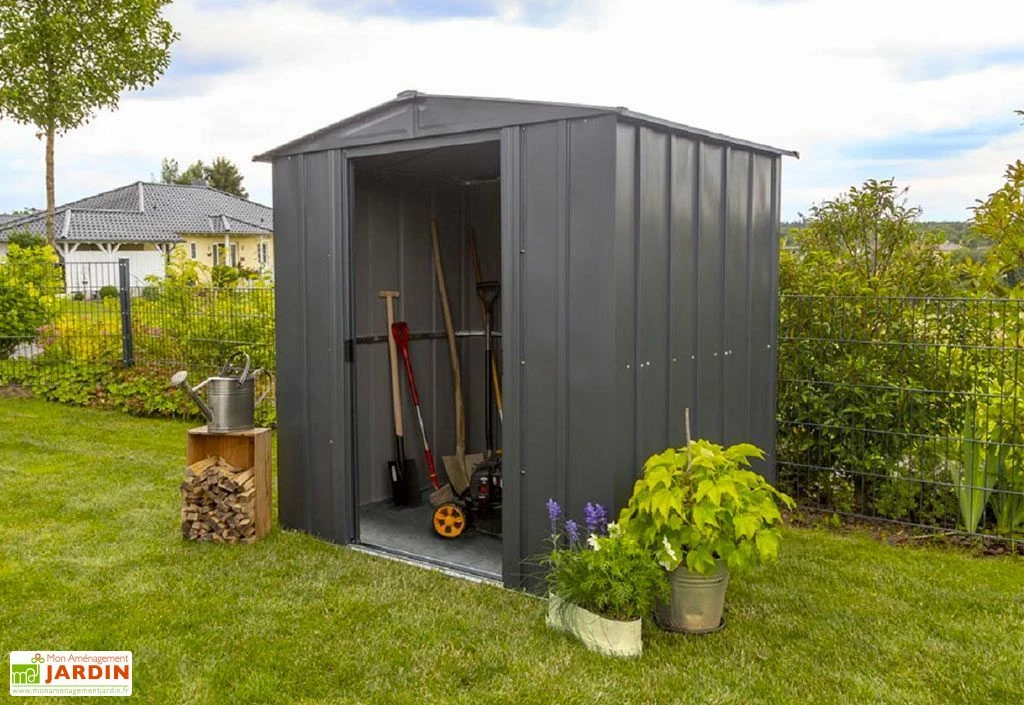 Abri De Jardin En Métal Gris Spacemaker Acier Galvanisé – 3 M² 5 Abri De Jardin En Métal Gris Spacemaker Acier Galvanisé – 3 M² – Image 3