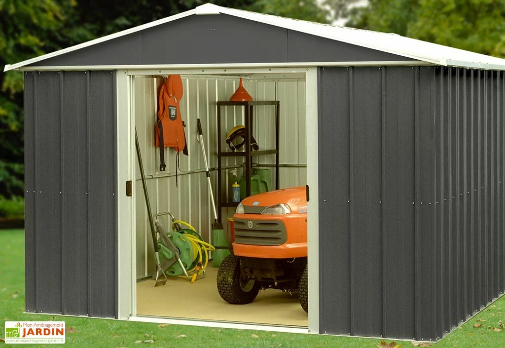 Abri De Jardin Acier Galvanisé Anthracite 137 X 202 Cm 2,77 M² 4 Abri De Jardin Acier Galvanisé Anthracite 137 X 202 Cm 2,77 M² – Image 2