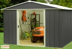 Abri De Jardin Acier Galvanisé Anthracite 217 X 202 Cm 4,38 M² -MON AMENAGEMENT JARDIN Soldes abri jardin metal acier galvanise trigano 1 1