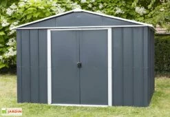 Abri De Jardin Acier Galvanisé Anthracite 197 X 303 Cm 5,97 M² -MON AMENAGEMENT JARDIN Soldes abri jardin metal acier galvanise trigano 2