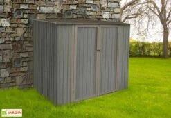 Abri De Jardin En Métal Monopente Look Bois Vieilli 3,17 M²