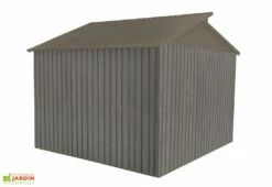 Abri De Jardin En Métal Look Bois Vieilli + Puit De Lumière 7,25 M² -MON AMENAGEMENT JARDIN Soldes abri jardin metal aspect bois vieilli puit lumiere 257x285cm 2