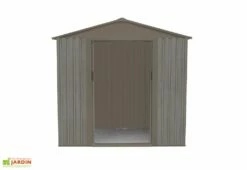 Abri De Jardin En Métal Look Bois Vieilli 2,43 M² -MON AMENAGEMENT JARDIN Soldes abri jardin metal cabane aspect bois vieilli 121x201cm 2