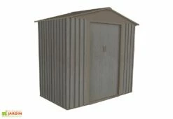 Abri De Jardin En Métal Look Bois Vieilli 2,43 M² -MON AMENAGEMENT JARDIN Soldes abri jardin metal cabane aspect bois vieilli 121x201cm 3