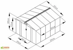 Abri De Jardin En Métal Look Bois Vieilli 9,66 M² -MON AMENAGEMENT JARDIN Soldes abri jardin metal cabane aspect bois vieilli 301x321cm