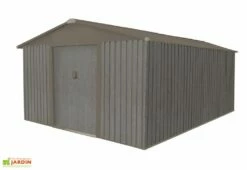 Abri De Jardin En Métal Look Bois Vieilli 13,51 M² -MON AMENAGEMENT JARDIN Soldes abri jardin metal cabane aspect bois vieilli 421x321cm 3