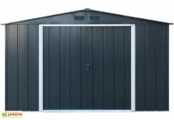 Abri De Jardin En Métal Galvanisé Anthracite Duramax 9 M²