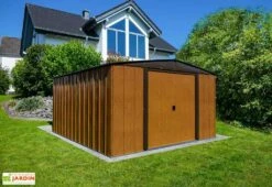Abri De Jardin En Acier Galvanisé Imitation Bois Woodlake – 11,5 M²