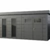 Abri De Jardin En Métal Avec Parois Vitrées Eleganto Plus – 19,3 M² -MON AMENAGEMENT JARDIN Soldes abri jardin metal eleganto plus vitre anthracite