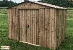 Abri De Jardin En Métal Duramax Woodgrain Imitation Bois 8 M² -MON AMENAGEMENT JARDIN Soldes abri jardin metal imitation bois duramax woodgrain 10x8 3