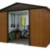 Abri De Jardin En Métal Galvanisé Imitation Bois 11,03 M² - 1013WGY -MON AMENAGEMENT JARDIN Soldes abri jardin metal imitation bois yardmaster 1013wgy