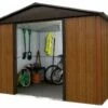 Abri De Jardin En Métal Galvanisé Imitation Bois 6,45 M² - 108WGY -MON AMENAGEMENT JARDIN Soldes abri jardin metal imitation bois yardmaster 108wgy