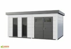 Abri De Jardin En Métal Avec Parois Vitrées Eleganto Plus – 19,3 M² 11 Abri De Jardin En Métal Avec Parois Vitrées Eleganto Plus – 19,3 M² -MON AMENAGEMENT JARDIN Soldes abri jardin metal parois vitrees blanc