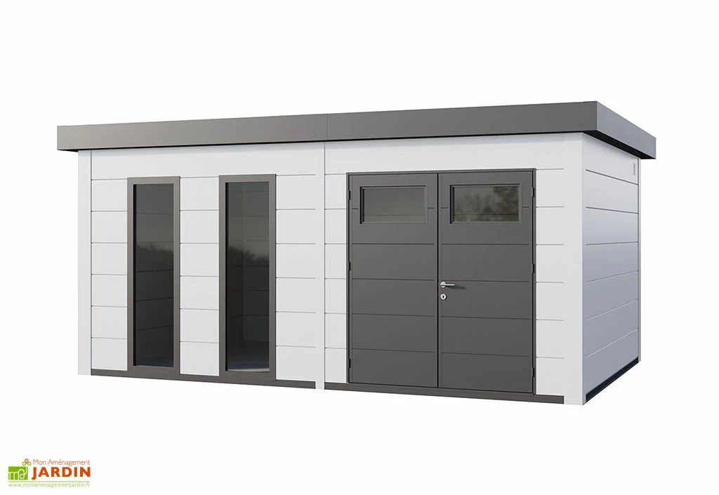 Abri De Jardin En Métal Avec Parois Vitrées Eleganto Plus – 19,3 M² 6 Abri De Jardin En Métal Avec Parois Vitrées Eleganto Plus – 19,3 M² – Image 4