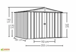 Abri De Jardin En Métal Gris Spacemaker Acier Galvanisé – 4,5 M² 11 Abri De Jardin En Métal Gris Spacemaker Acier Galvanisé – 4,5 M² -MON AMENAGEMENT JARDIN Soldes abri jardin metal spacemaker gris acier galvanise 250cm 3
